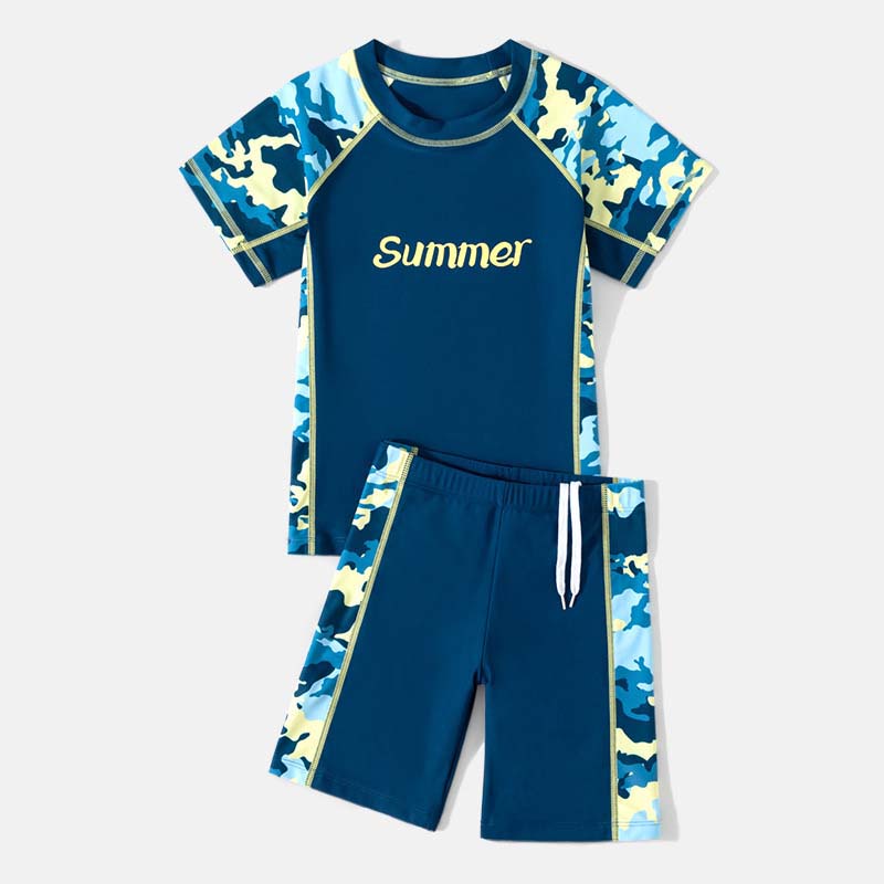Toddler Kids Boy Two Pieces Swimwear Camouflage Summer Swimsuit