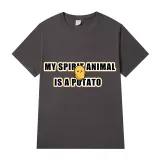 Adult Unisex Tops Exclusive Design My Spirit Animal Is A Potato Slogan T-shirts And Hoodies