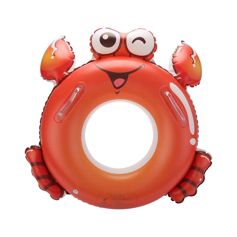Toddler Kids Pool Floats Inflated Swimming Rings Crab Swimming Circle