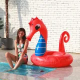 Inflatable Seahorse Pool Float Summer Beach Swimming Ring