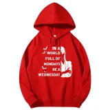 Adult Unisex Tops Exclusive Design In A World Full Of Mondays Be A Wednesday Bats T-shirts And Hoodies