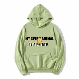 Adult Unisex Tops Exclusive Design My Spirit Animal Is A Potato Slogan T-shirts And Hoodies
