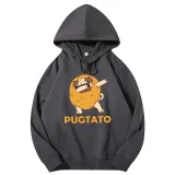 Adult Unisex Tops Exclusive Design Cool Pugtato With Glasses T-shirts And Hoodies