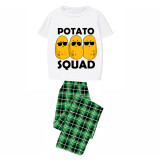 Family Matching Pajamas Exclusive Design Is Potato Squad White Pajamas Set