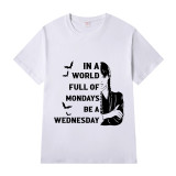 Adult Unisex Tops Exclusive Design In A World Full Of Mondays Be A Wednesday Bats T-shirts And Hoodies