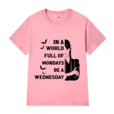 Adult Unisex Tops Exclusive Design In A World Full Of Mondays Be A Wednesday Bats T-shirts And Hoodies