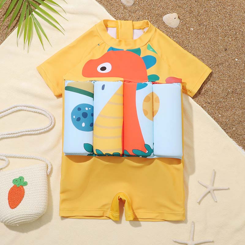 Toddler Kids Boy Swimwear Dinosaurs Prints Float Adjustable Buoyancy Swimsuit