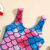 Toddler Girls One Piece Swimwear Cartoon Dinosaurs Ruffles Swimsuit