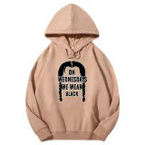 Adult Unisex Tops Exclusive Design On Wednesdays We Wear Black Braids T-shirts And Hoodies