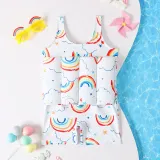 Toddler Kids Swimwear Arm Band Rainbow Float Adjustable Buoyancy Swimsuit