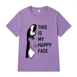 Adult Unisex Tops Exclusive Design On Wednesdays This Is My Happy Face T-shirts And Hoodies