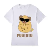 Adult Unisex Tops Exclusive Design Pugtato With Glasses T-shirts And Hoodies