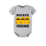Family Matching Pajamas Exclusive Design Is Potato Squad Gray Pajamas Set