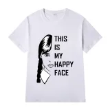 Adult Unisex Tops Exclusive Design On Wednesdays This Is My Happy Face T-shirts And Hoodies