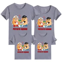 Family Matching Clothing Top Potato Squad Family T-shirts