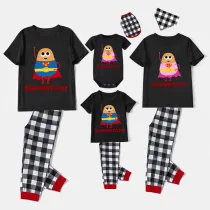 Family Matching Pajamas Exclusive Design Is Potato Super Potato Black Pajamas Set