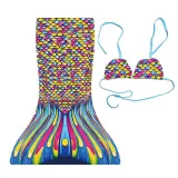 Toddler Girls 2 Pieces Swimwear Mermaid Bikini Swimsuit