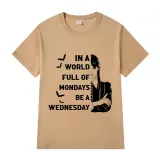 Adult Unisex Tops Exclusive Design In A World Full Of Mondays Be A Wednesday Bats T-shirts And Hoodies