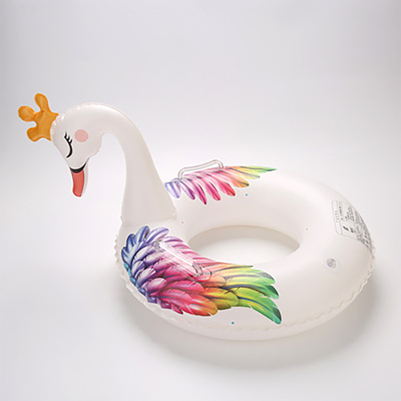 Toddler Kids Pool Floats Inflated Swimming Rings Swan Shaped Swimming Circle