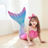 Toddler Girls 3 Pieces Swimwear Mermaid Fish Tail Bikini Swimsuit Set