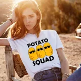 Adult Unisex Tops Exclusive Design Potato Squad T-shirts And Hoodies