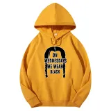 Adult Unisex Tops Exclusive Design On Wednesdays We Wear Black Braids T-shirts And Hoodies