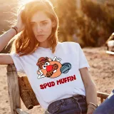 Adult Unisex Tops Exclusive Design Spud Muffin T-shirts And Hoodies