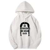 Adult Unisex Tops Exclusive Design On Wednesdays We Wear Black Braids T-shirts And Hoodies