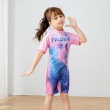 Toddler Girls Cartoon Princess Snowflake Swimsuit