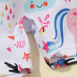 Toddler Kids Swimwear Rainbow Starfish Prints Float Adjustable Buoyancy Swimsuit