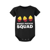 Family Matching Pajamas Exclusive Design Is Potato Sweet Potato Squad Black Pajamas Set