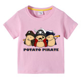 Kids Unisex Clothing Top For Boys And Girls Is Potato Pirate T-shirts