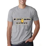 Adult Unisex Tops Exclusive Design My Spirit Animal Is A Potato Slogan T-shirts And Hoodies
