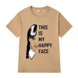 Adult Unisex Tops Exclusive Design On Wednesdays This Is My Happy Face T-shirts And Hoodies