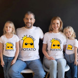 Family Matching Clothing Top Potato King Queen Family T-shirts