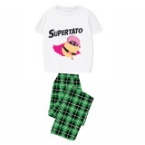 Family Matching Pajamas Exclusive Design Is Potato Supertato White Pajamas Set