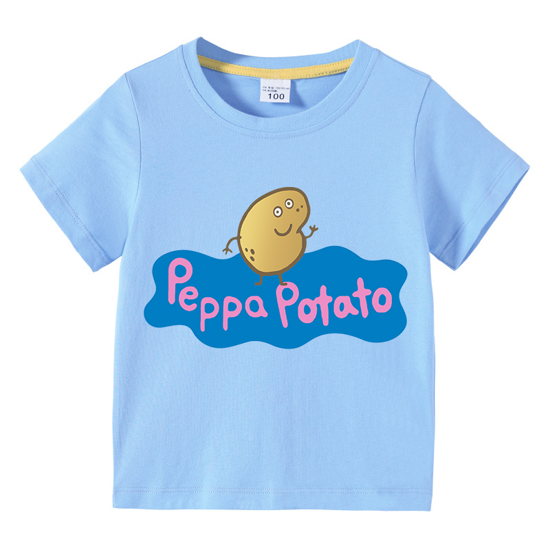 Kids Unisex Clothing Top For Boys And Girls Pig Potato T-shirts