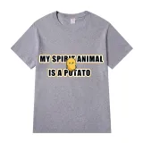 Adult Unisex Tops Exclusive Design My Spirit Animal Is A Potato Slogan T-shirts And Hoodies