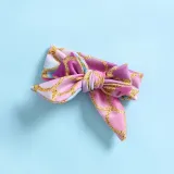Toddler Girls 2 Pieces Purple Fish Scale Swimwear Tassels Halter Swimsuit with Hair Ties