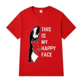 Adult Unisex Tops Exclusive Design On Wednesdays This Is My Happy Face T-shirts And Hoodies