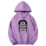 Adult Unisex Tops Exclusive Design On Wednesdays We Wear Black Braids T-shirts And Hoodies