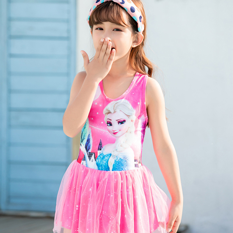 Toddler Girls One Piece Swimwear Princess Tutu Skirt Swimsuit
