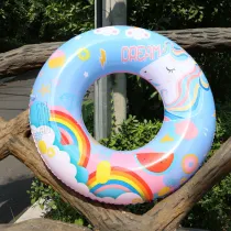 Toddler Kids Pool Floats Inflated Swimming Rings Rainbow Clouds Swimming Circle