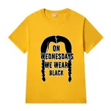Adult Unisex Tops Exclusive Design On Wednesdays We Wear Black Braids T-shirts And Hoodies