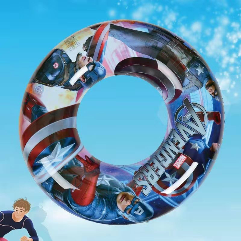 Toddler Kids Pool Floats Inflated Swimming Rings Super Heroes Swimming Circle