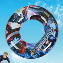 Toddler Kids Pool Floats Inflated Swimming Rings Super Heroes Swimming Circle