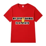 Adult Unisex Tops Exclusive Design My Spirit Animal Is A Potato Slogan T-shirts And Hoodies