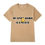 Adult Unisex Tops Exclusive Design My Spirit Animal Is A Potato Slogan T-shirts And Hoodies