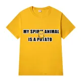 Adult Unisex Tops Exclusive Design My Spirit Animal Is A Potato Slogan T-shirts And Hoodies