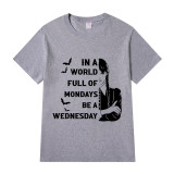 Adult Unisex Tops Exclusive Design In A World Full Of Mondays Be A Wednesday Bats T-shirts And Hoodies